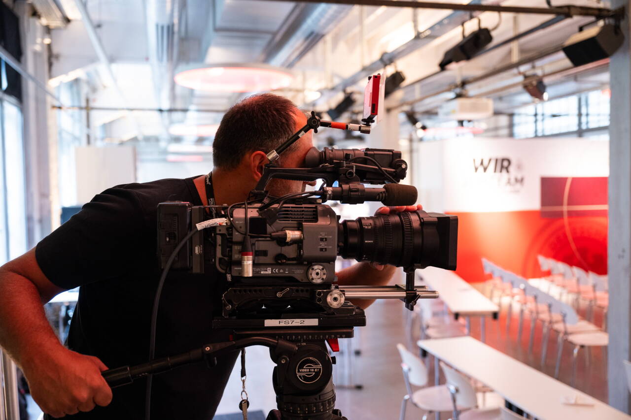 Technik im Folium Videoaufzeichnungen im Papiersaal, Hybrid & Streaming Events
